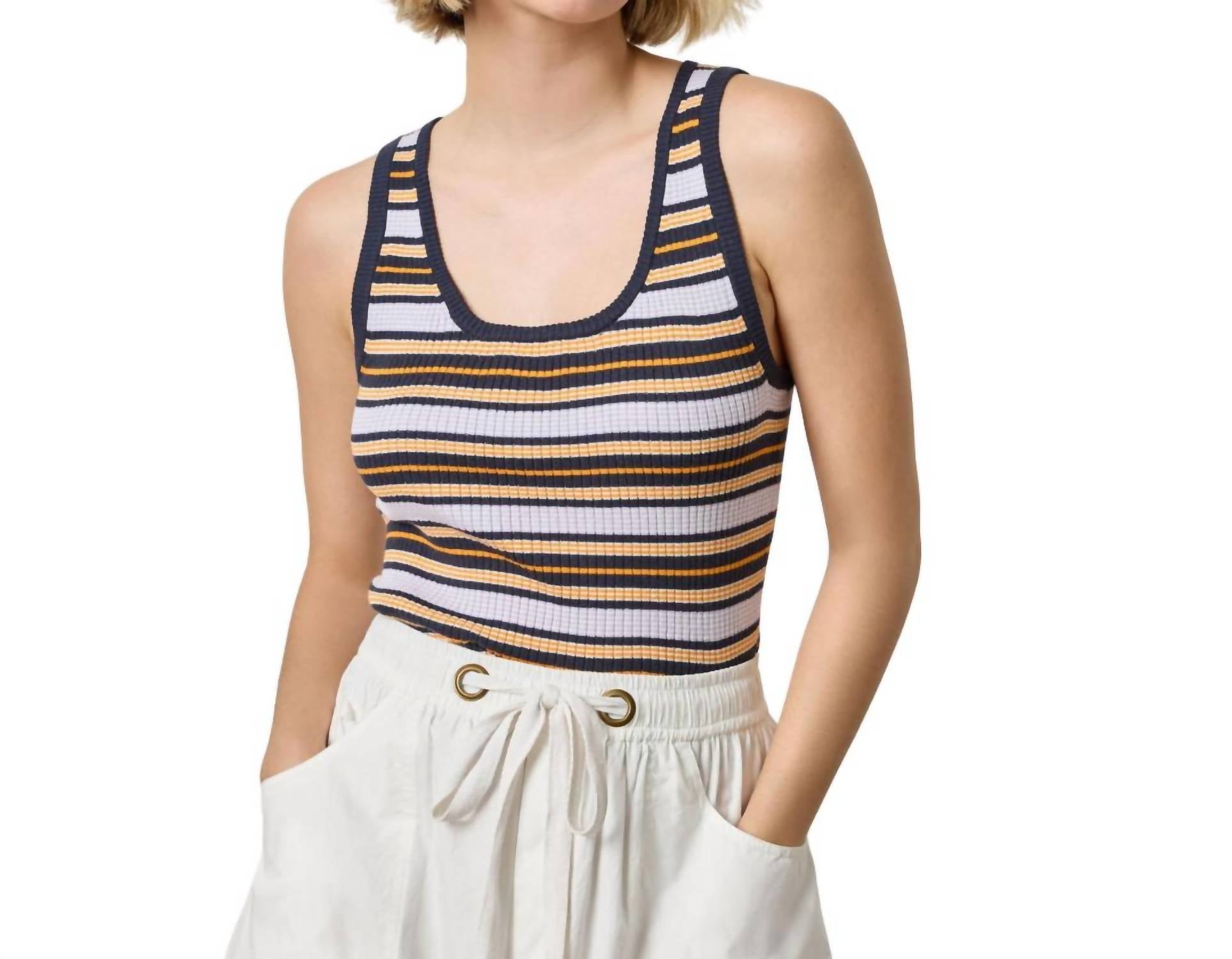 Lilla P - Striped Scoop Tank