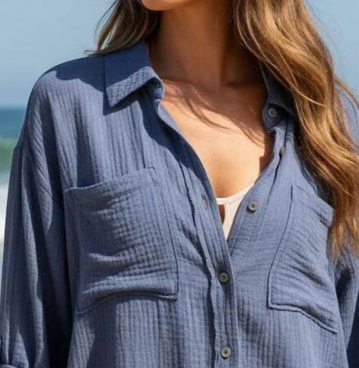 O'Neill - Frayed Hem Lightweight Top