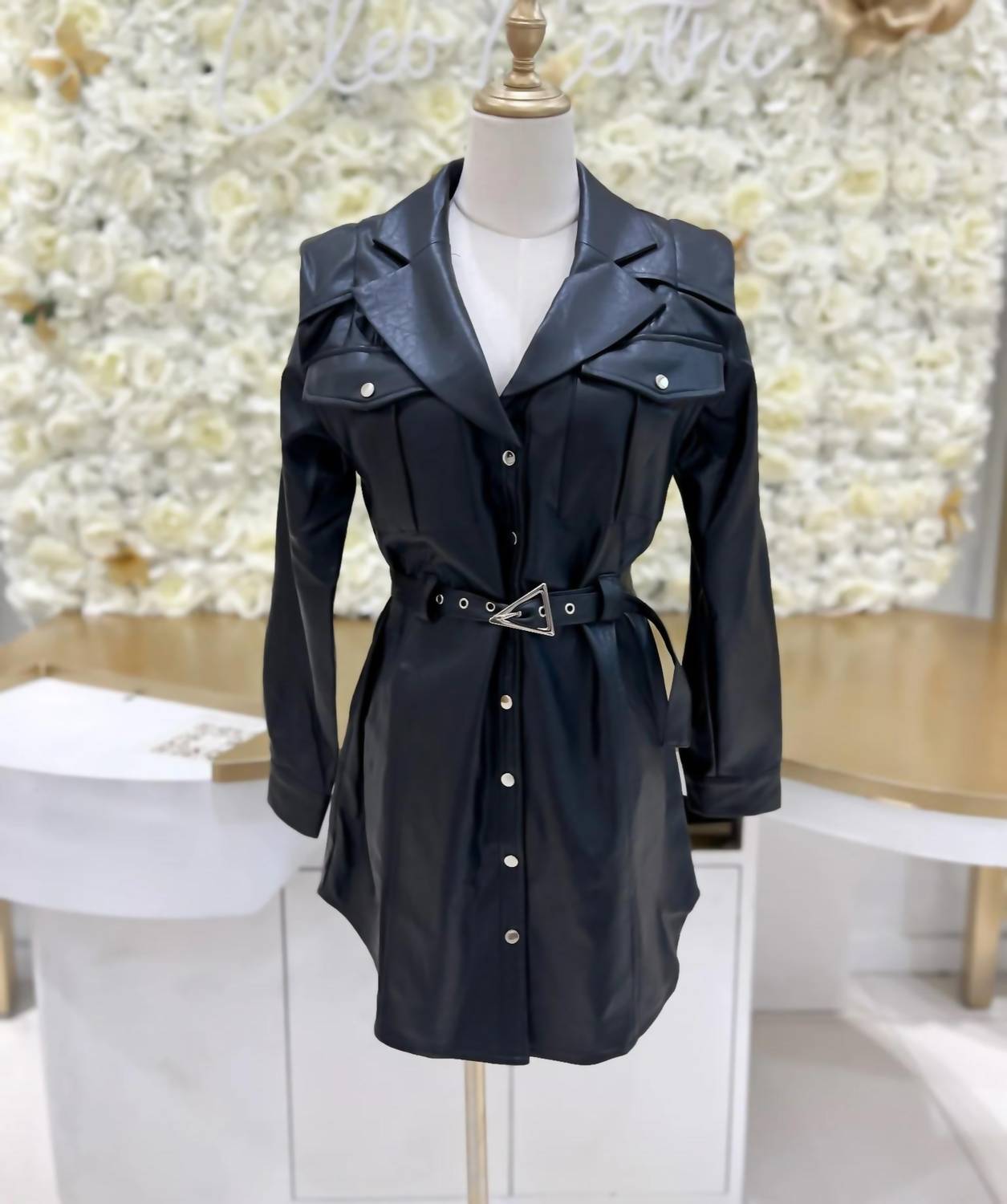 Privy - Women's Myra Leather Jacket Dress