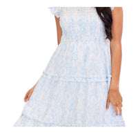 mudpie DORIAN MIDI DRESS in blue - women's dress - alternate view
