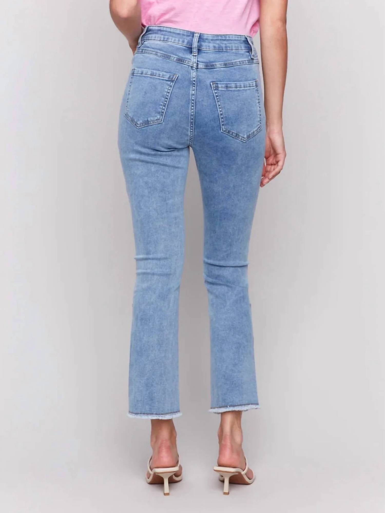 Charlie B - Denim Jeans With Bootcut Side Snaps