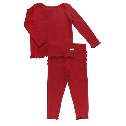 Rufflebutts - NEWBORN SNUGGLY 2 PC RUFFLED PAJAMAS