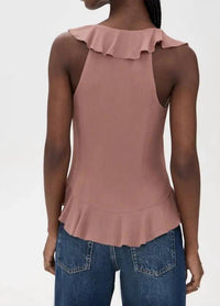 Reformation - Paulette Ruffle Tie Front Tank
