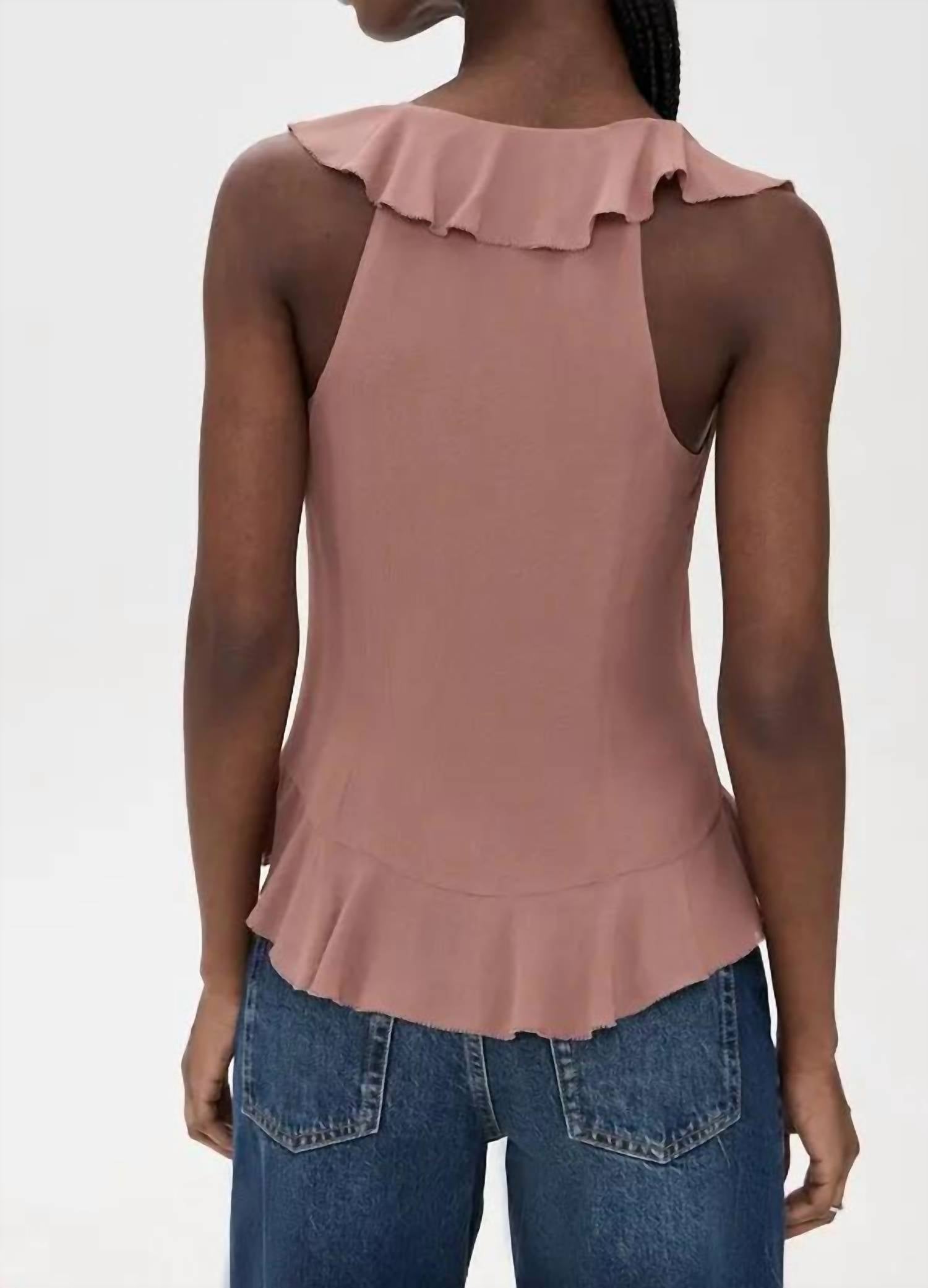 Reformation - Paulette Ruffle Tie Front Tank