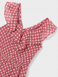 Mayoral - Girl's Cinnamon Embroidered Dress