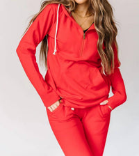 Ampersand Ave - Performance Fleece Halfzip Hoodie