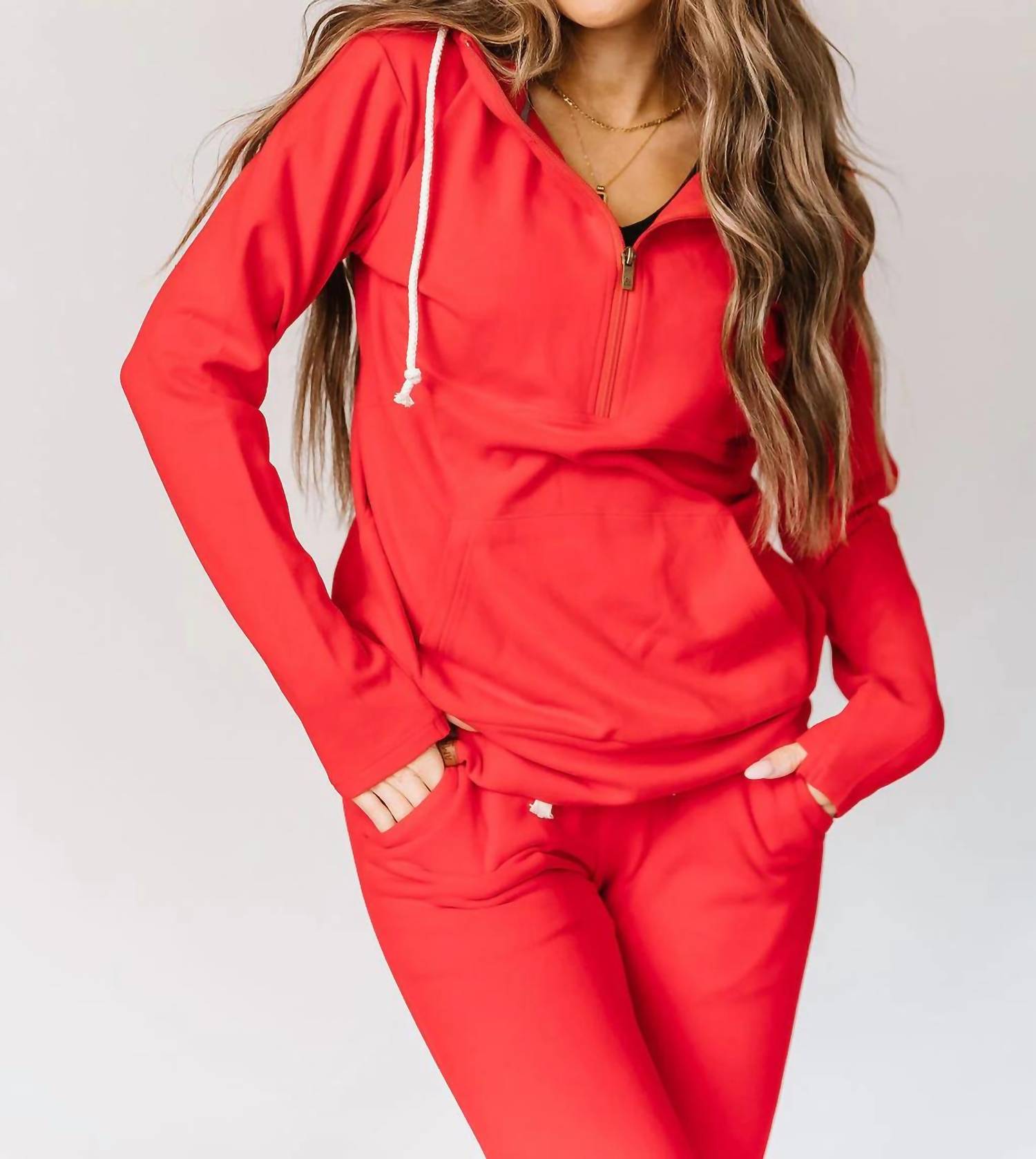 Ampersand Ave - Performance Fleece Halfzip Hoodie