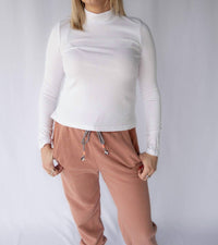 Sundry - Long Sleeve Mock Neck Top
