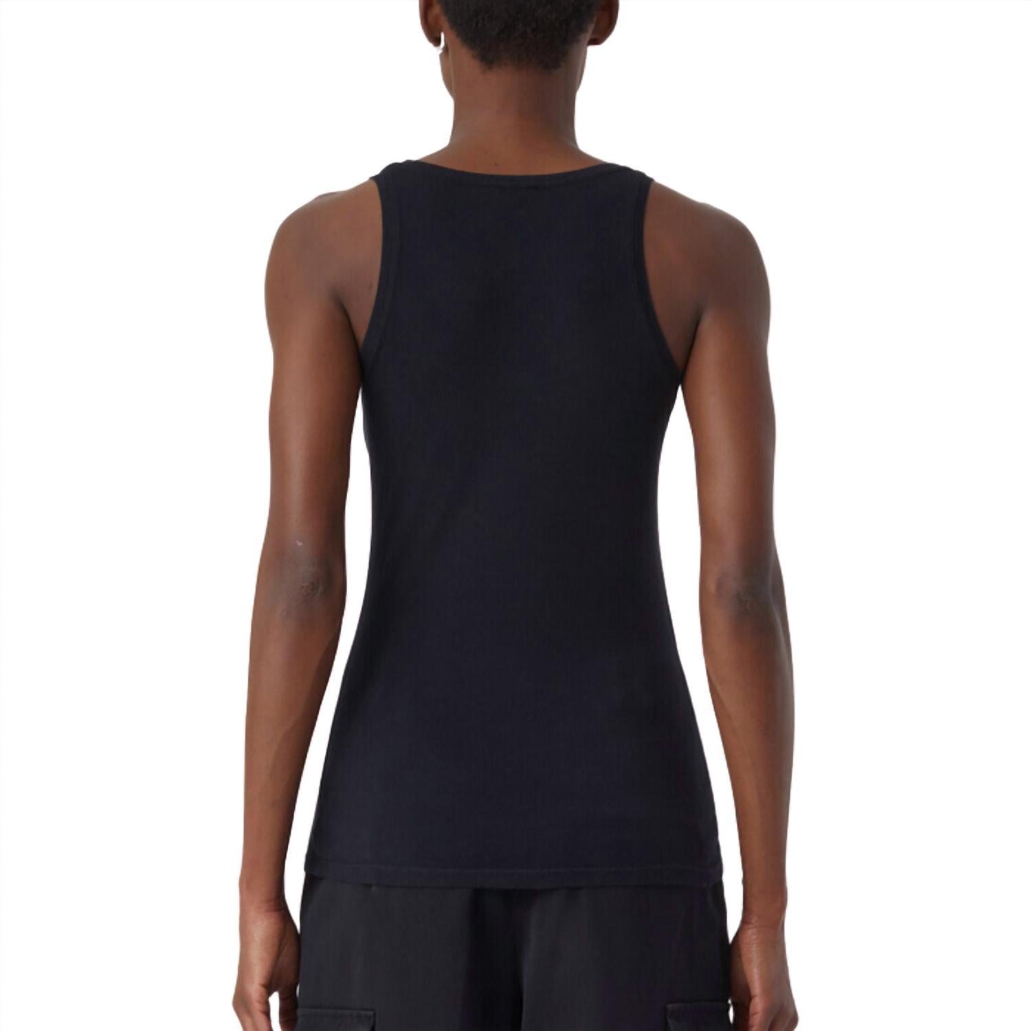 CLOSED Women's Pure Cotton Tank Top in black - women's tank top - detail view
