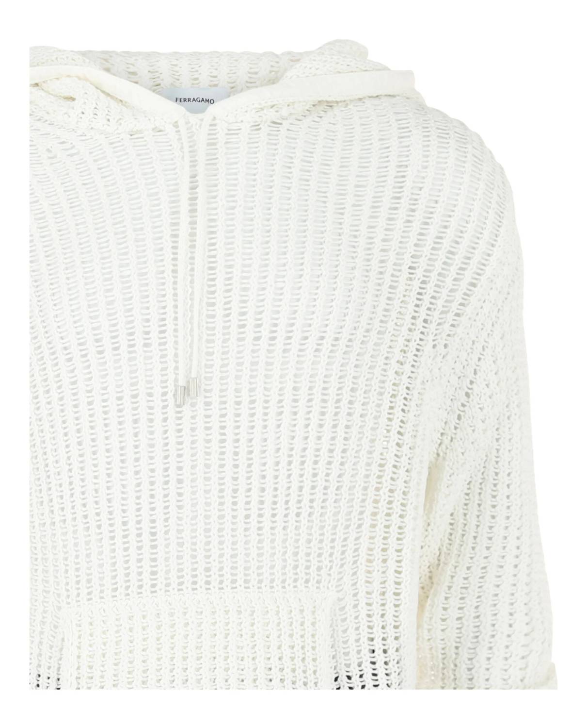 Salvatore Ferragamo - Men's Crochet Drop-sleeve Hoodie