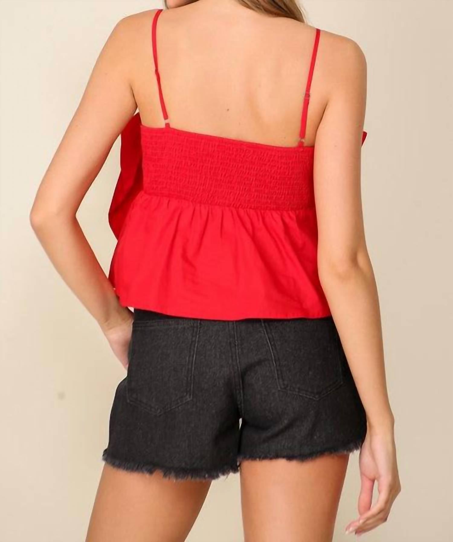 Timing - Front Bow Coquette Top