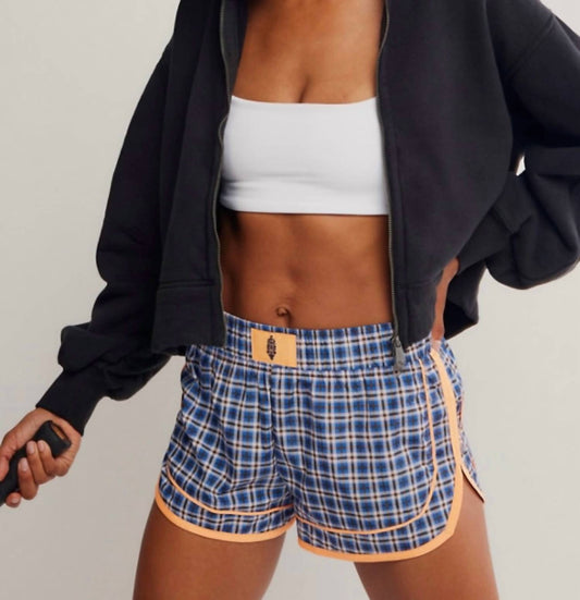 Free People - Varsity Blues Short Print Plaid