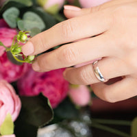 Starlette Women's Liz Band Ring in silver - women's jewelry - detail view