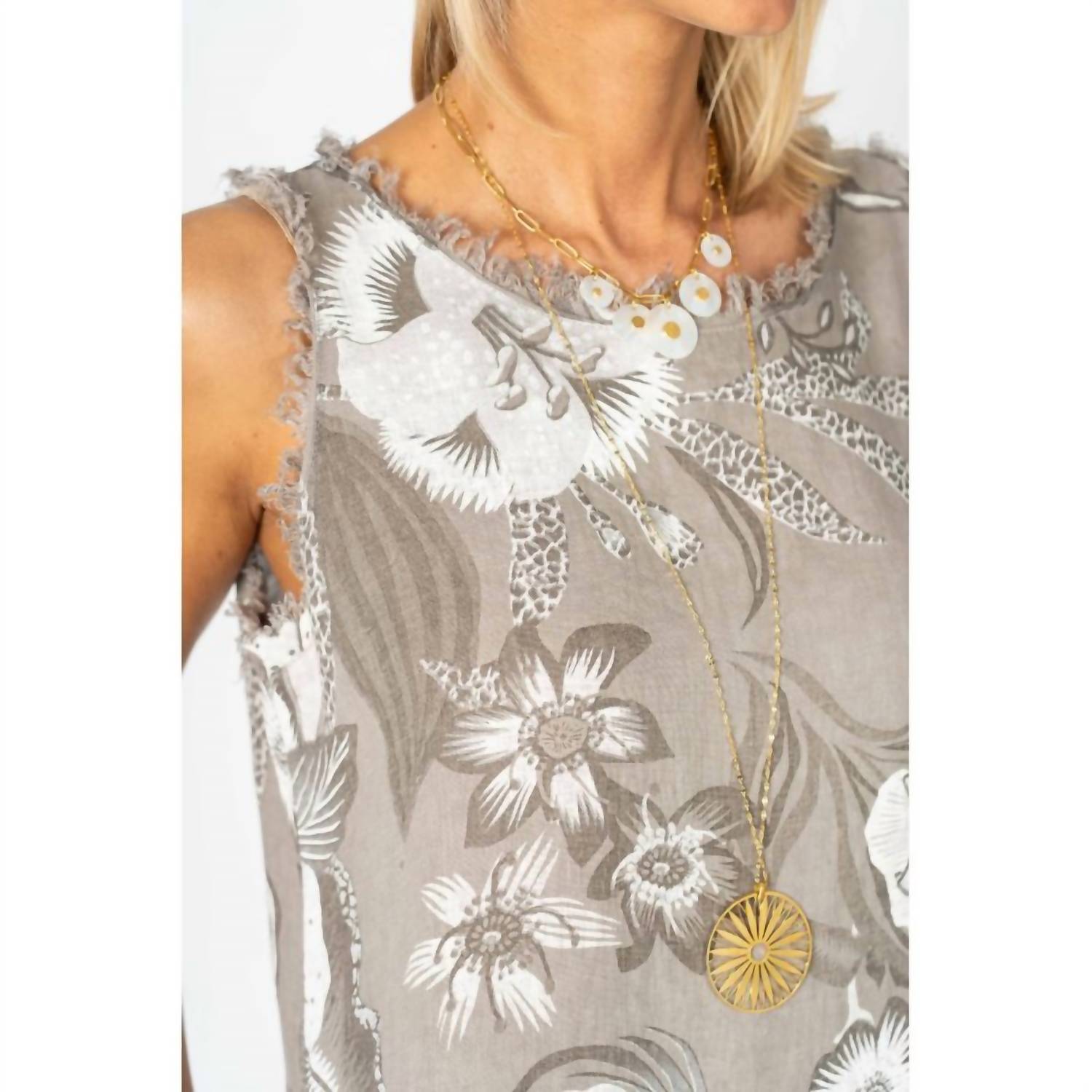 Look Mode Usa - Raw Edge Linen Dress