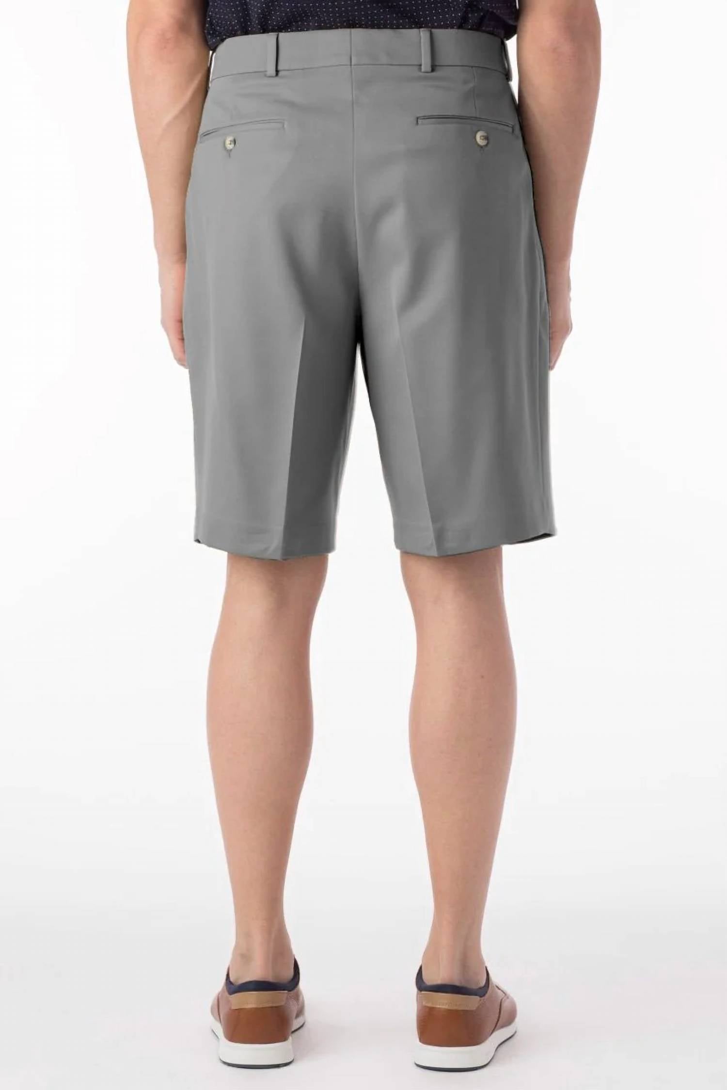 Ballin - Micro Nano Travel Twill Performance Gabardine Pleated Shorts