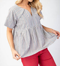 Gigio - Short Sleeve Babydoll Top