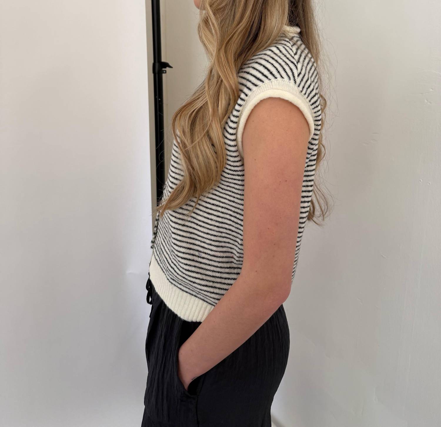 Things Between - Sadie Striped Knit Button Top