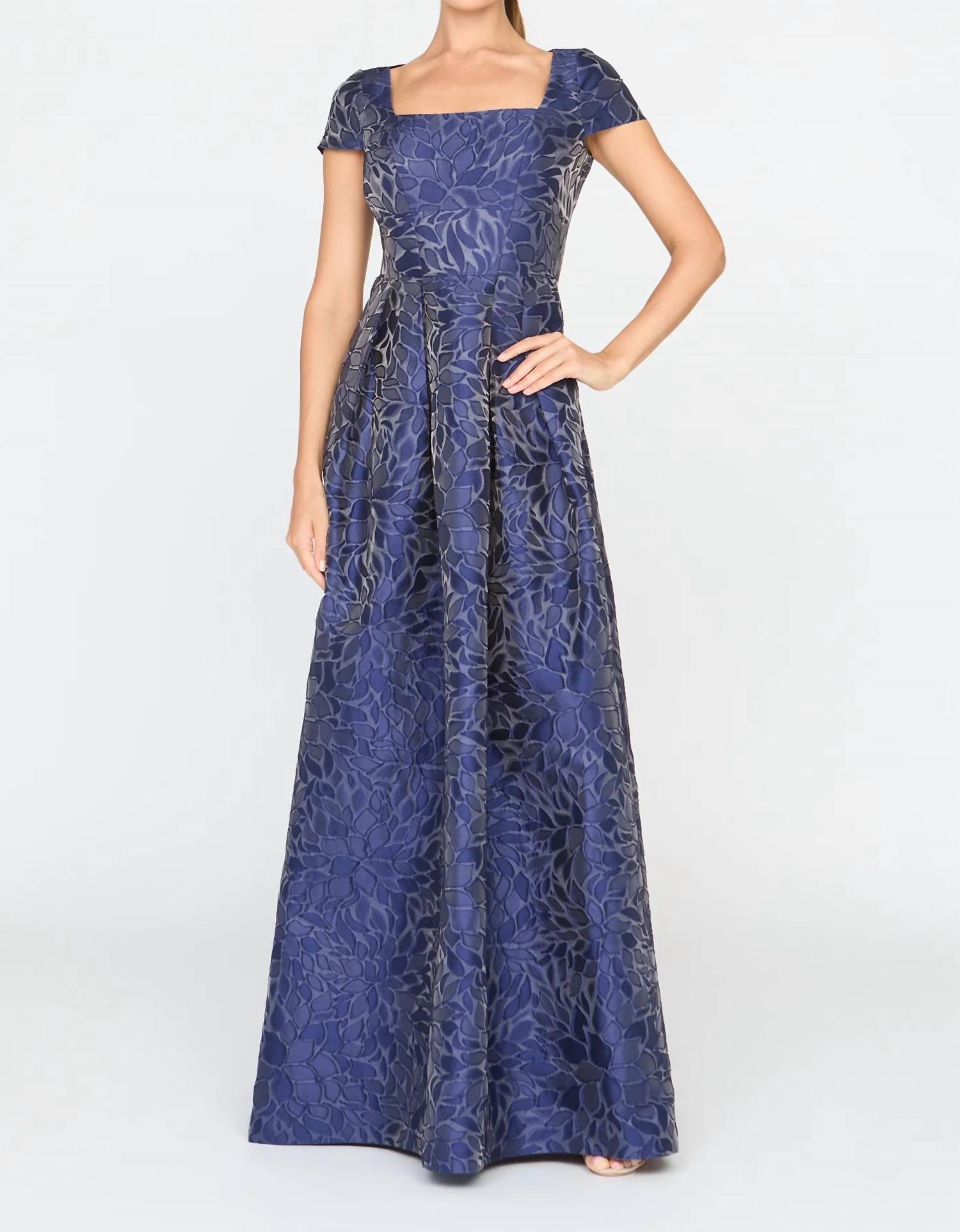 Kay Unger Ophelia Gown in navy - women's dress