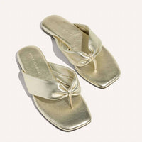 Yosi Samra - Women's Reece Metallic Leather Flat Sandals