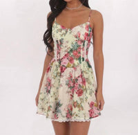 Sky To Moon - Floral Lace Underlay Dress