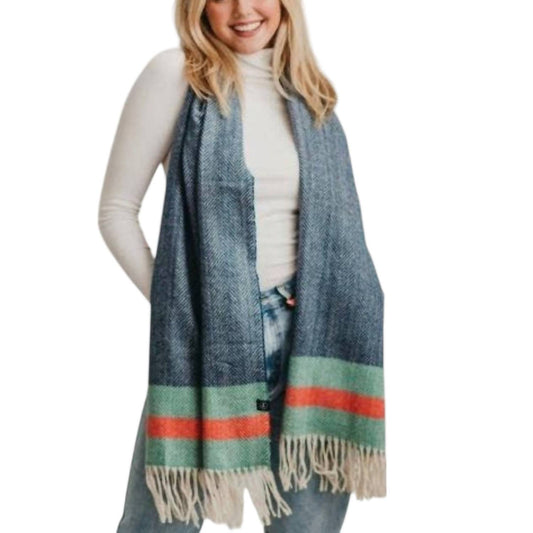 Pretty Simple - Stripe Fringe Scarf