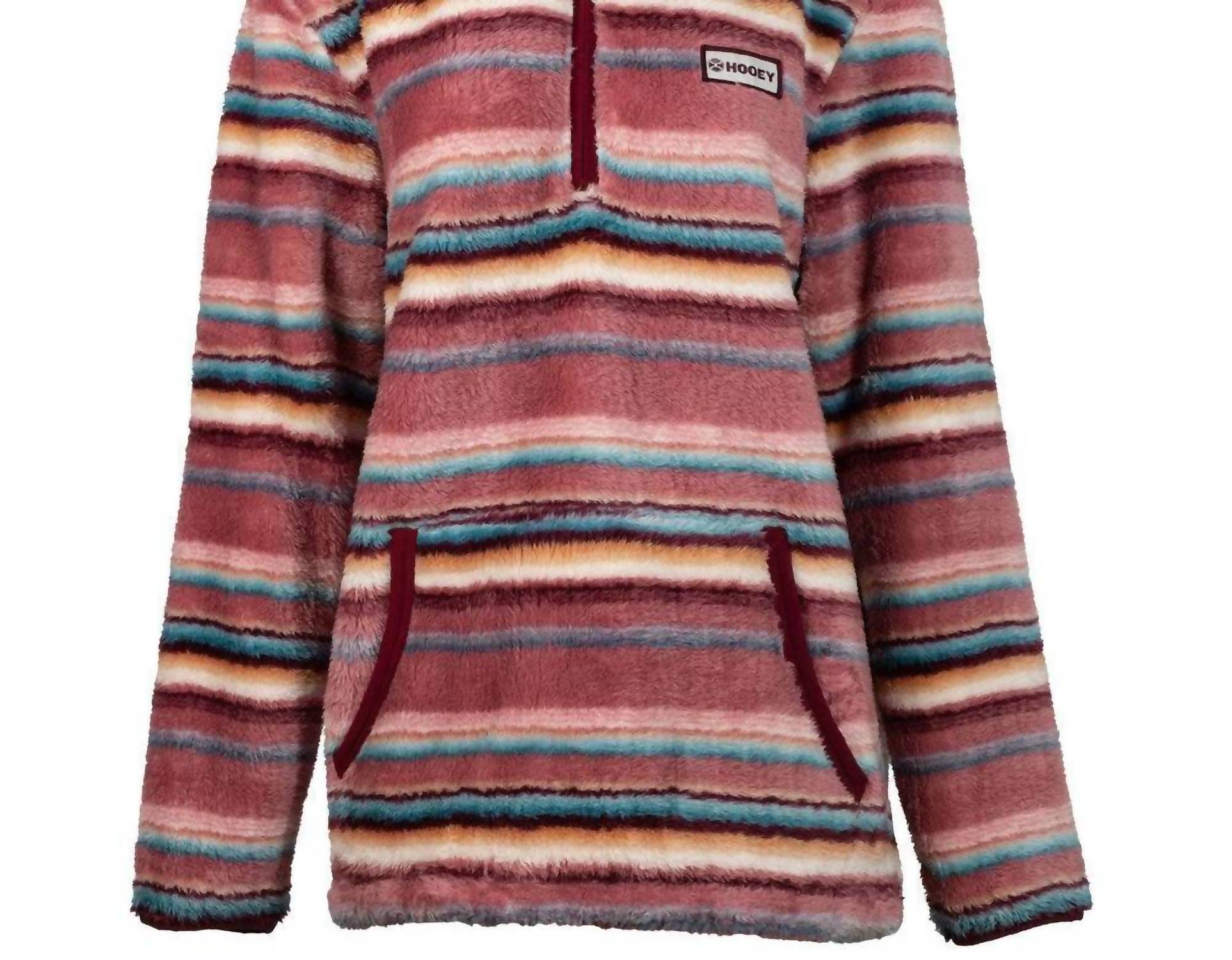 Hooey - Women's 1/4 Zip Stripes Pullover