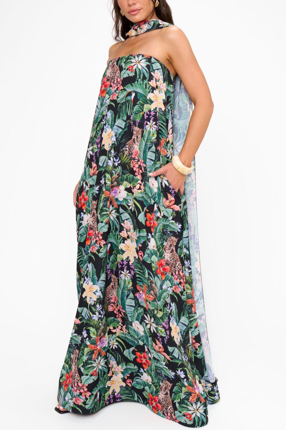 Show Me Your Mumu Tinsley Tube Dress in jungle mirage - women's dress - alternate view