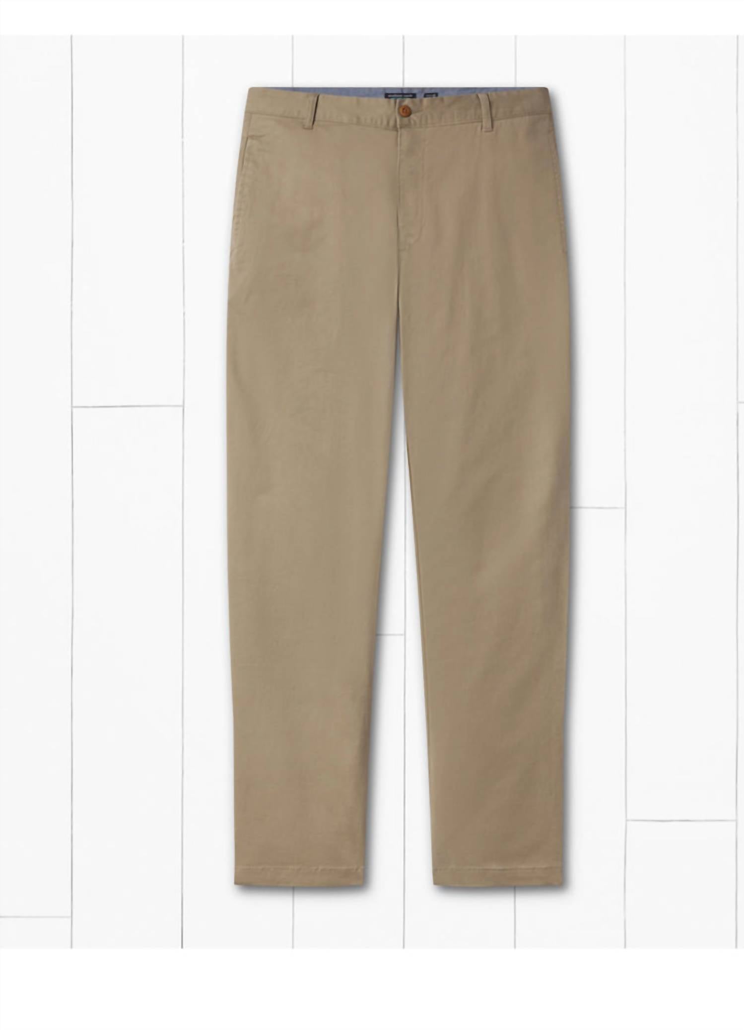 Southern Marsh Men's Regretta Stretch Cotton Chino Pants in burnt taupe - men's pants