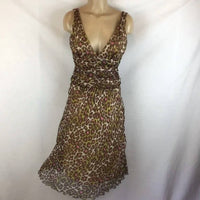 Trina Turk - Animal Print Silk Sleeveless Midi Dress