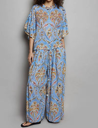 Pol - Floral Pleated Woven Pants