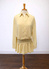 Sky To Moon - Women's Sunny Days Chiffon Button Down Mini Dress