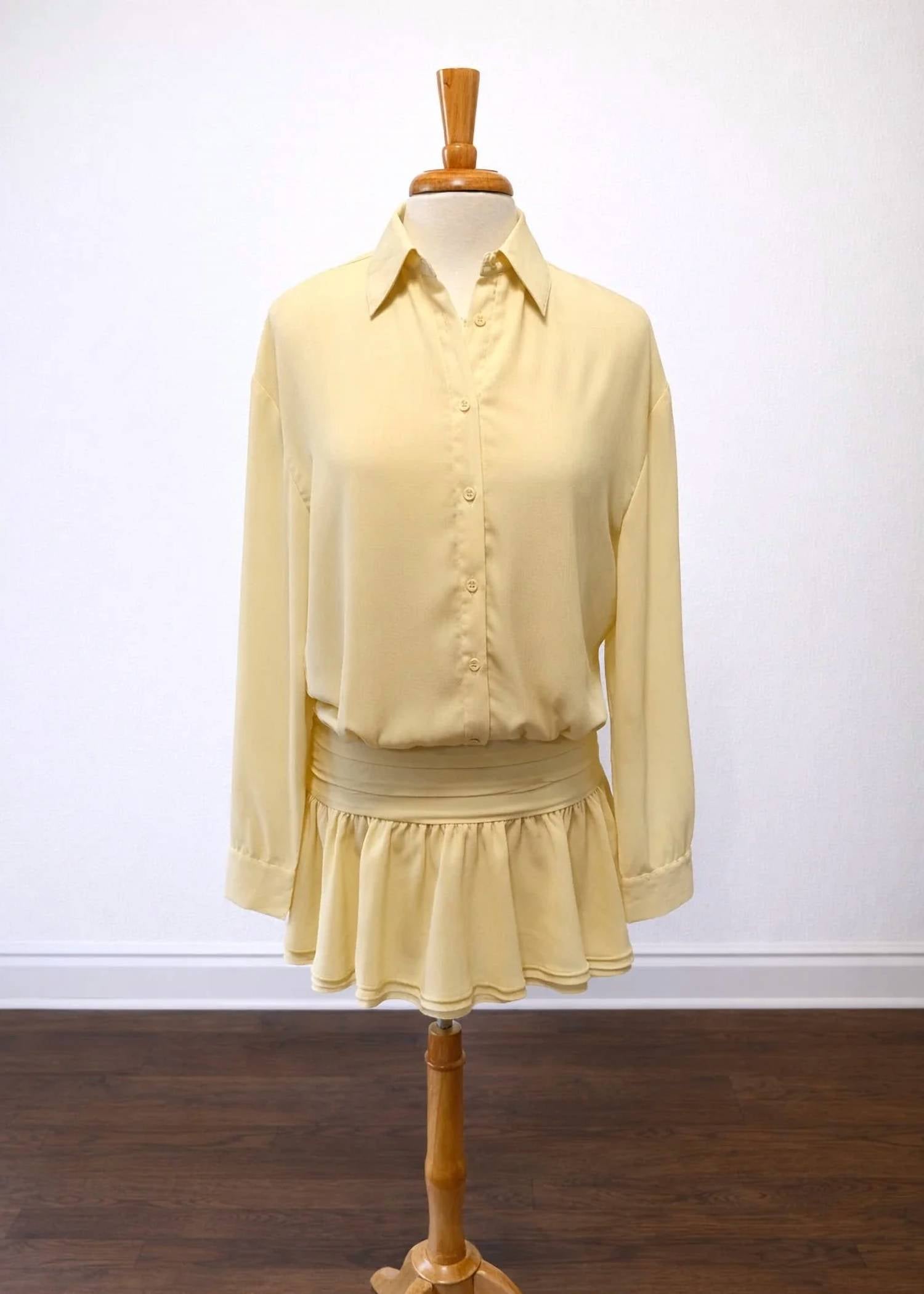 Sky To Moon - Women's Sunny Days Chiffon Button Down Mini Dress