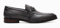 STACY ADAMS Men's Kaylor Moc Toe Bit Slip Ons in gray - men's loafer - detail view