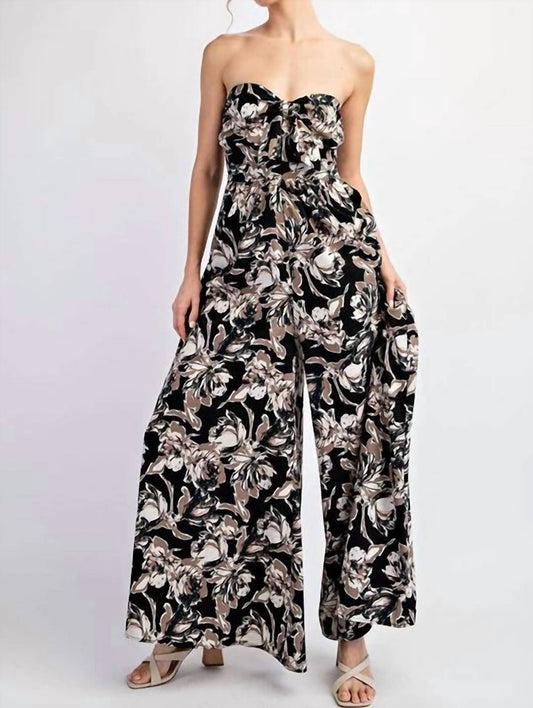 Ee:Some - Floral Wide Leg Jumpsuit