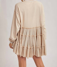 Bluivy - Tiered Ruffle Hem Sweatshirt