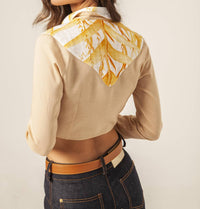 LEAVES KNOT YOKE SHIRT