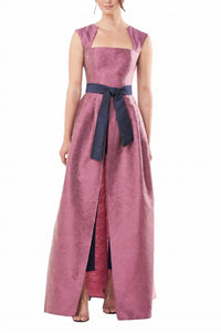 Kay Unger - Mikado Walk Through Jumpsuit With Stretch Crepe Pant