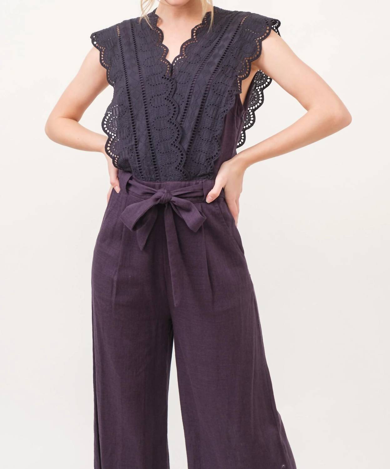 And The Why - Lovely In Lace Jumpsuit