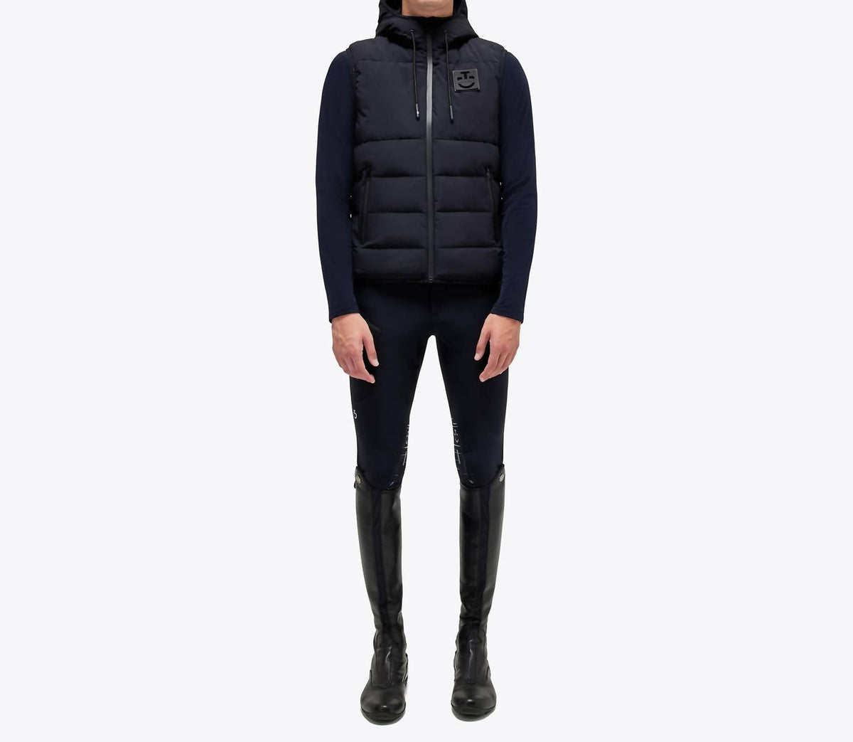 Cavalleria Toscana - Men's Padded Nylon Stretch Puffer Vest