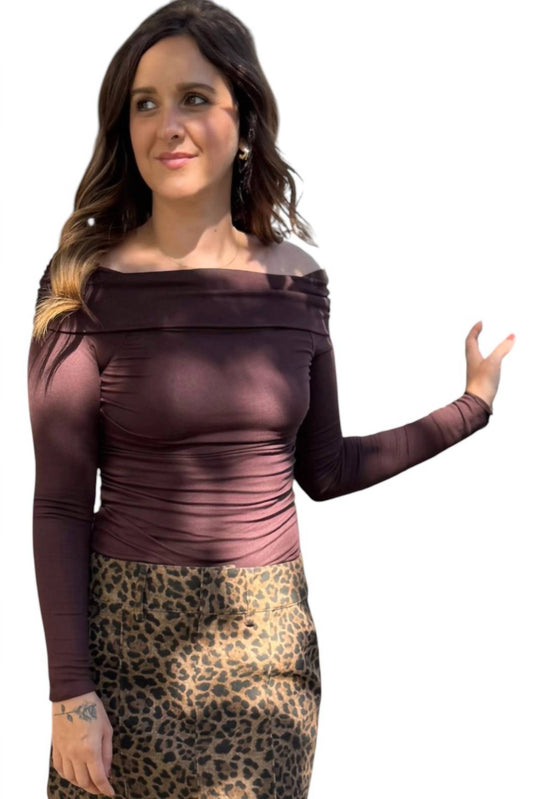 Olivaceous - Mimi Off Shoulder Bodysuit