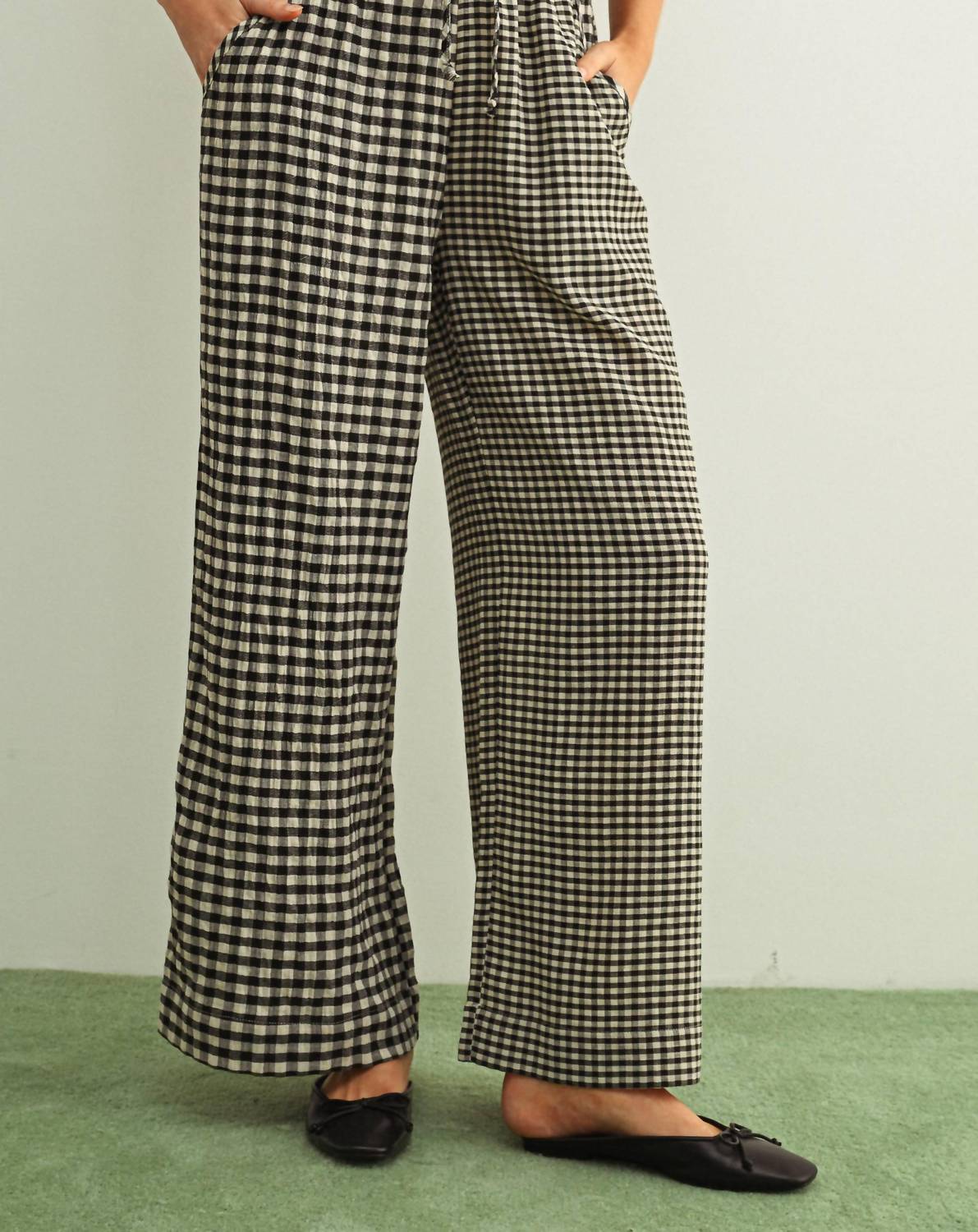 Miou Muse - Grant Gingham Straight Pants