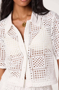 Astr - Loren Crotchet Button Up Shirt