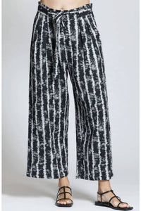 Apny - Drawstring Wide Leg Pants