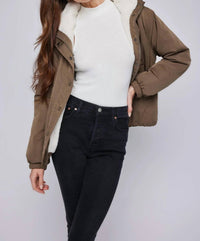 Gentle Fawn Tory Faux Sherpa Jacket in beige - women's jacket - alternate view