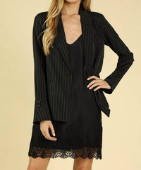 Honey Punch - Power Hour To Happy Hour Striped Blazer