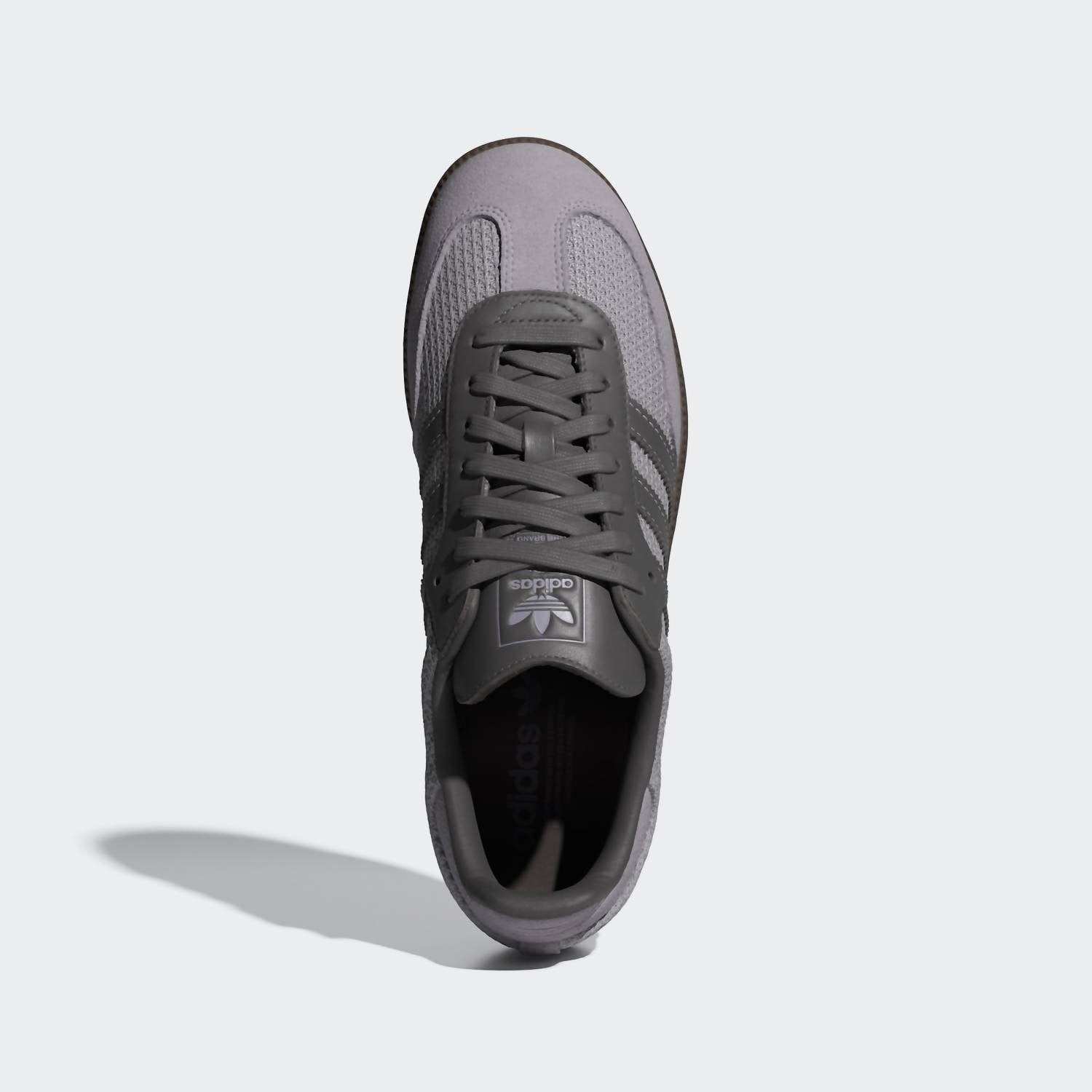 adidas Men's Samba Og Suede Crochet Detail Low Top Casual Sneakers in glory grey charcoal gum - men's sneaker - view 8