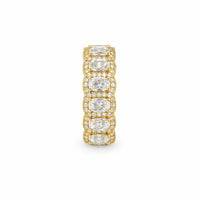 Allyanna Gifts - Women's Moissanite Radiant Cut Halo Eternity Band