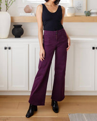 Mica Denim - Petunia High Rise Wide Leg Jeans