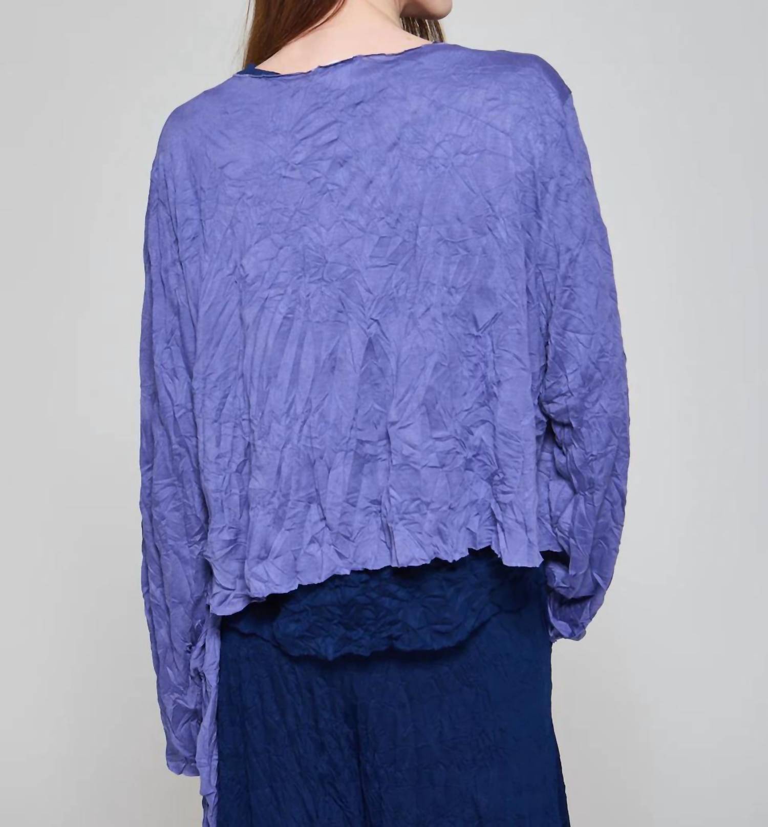 Luukaa - Cirella Wrinkled Viscose Jersey Wrap Top