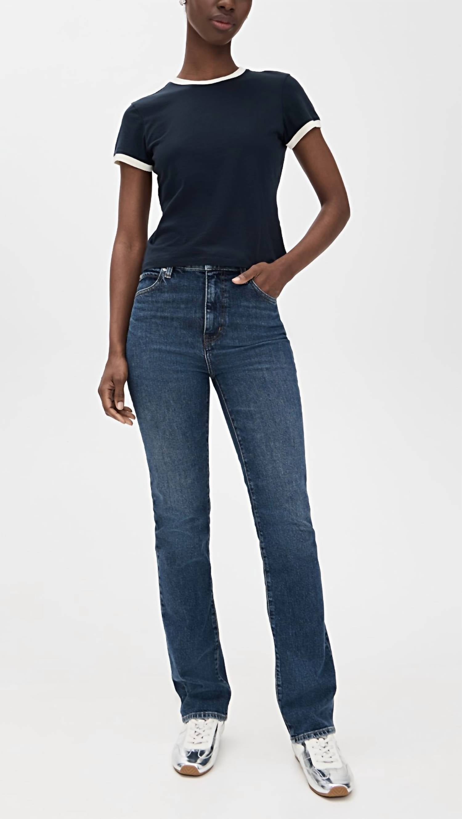 Frame - The Ruler High Rise Slim Straight Jeans